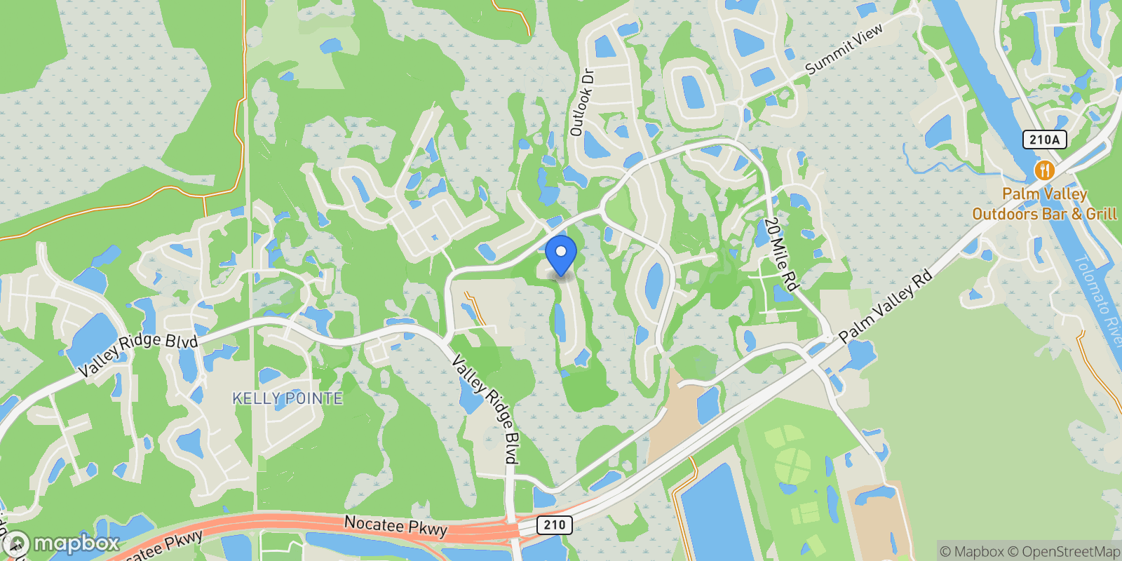 Map showing 190 DEER VALLEY Drive, Jacksonville, Florida, United States.