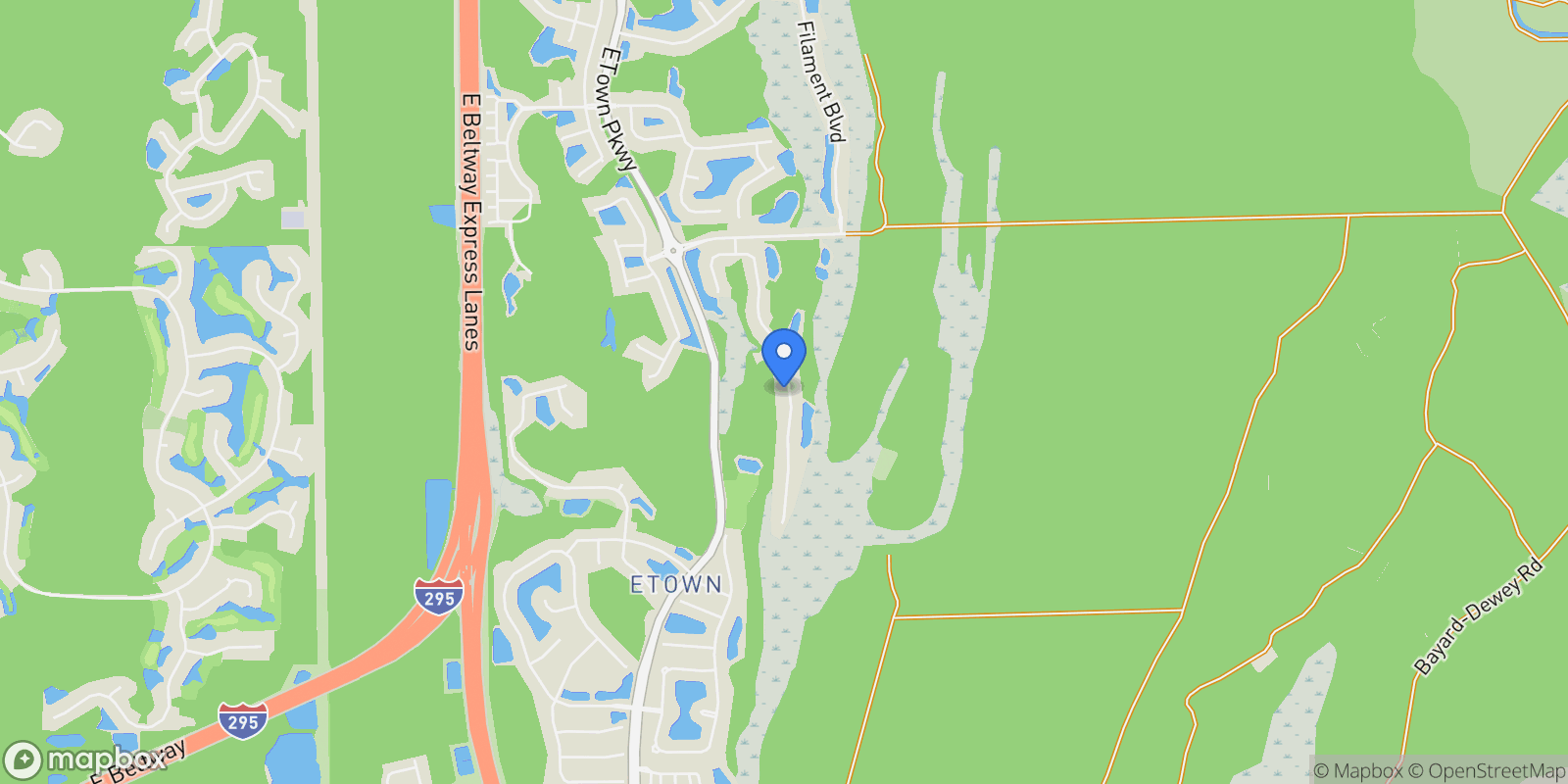 Map showing 10420 SILVERBROOK Trail, Jacksonville, Florida, United States.