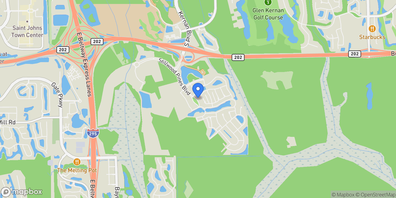 Map showing 12191 STILLWOOD PINES Boulevard, Jacksonville, FL, United States.