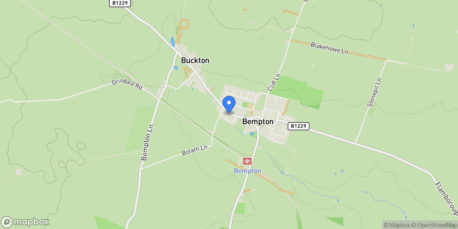 Map showing 87 High Street, Bempton, Bempton, England, United Kingdom.