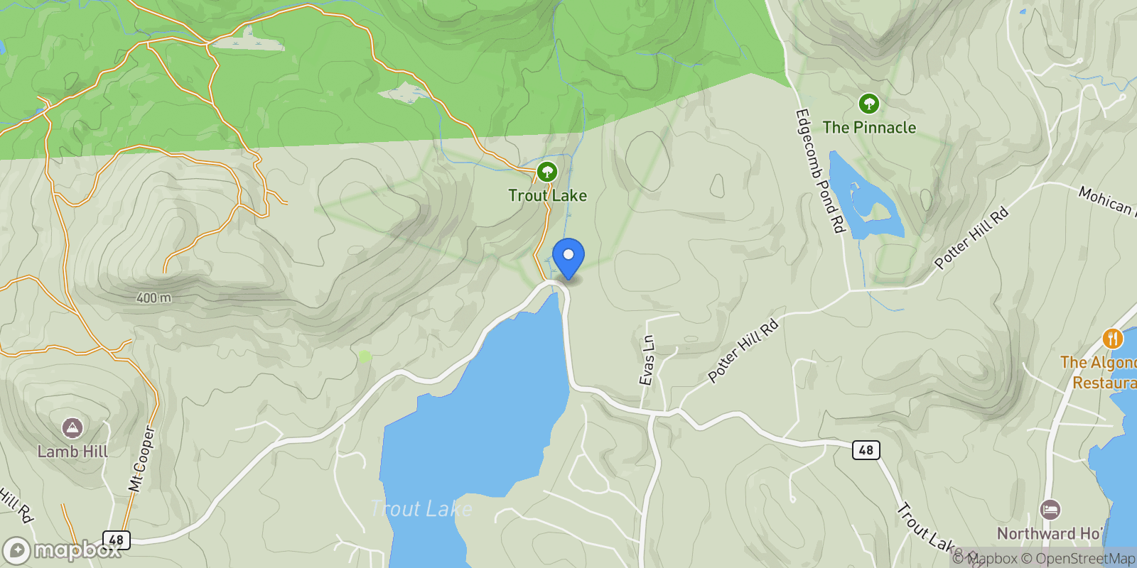 Map showing 555 Trout Lake Road , Diamond Point, NY 12824, Bolton, New York, United States.