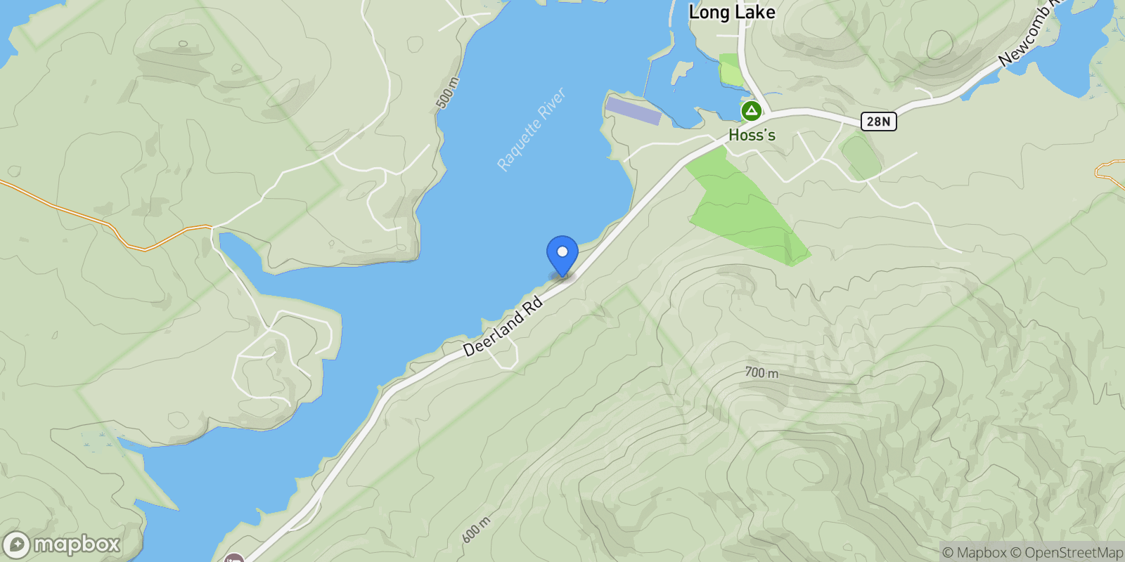 Map showing 965 Deerland Road , Long Lake, NY 12847, Raquette Lake, New York, United States.