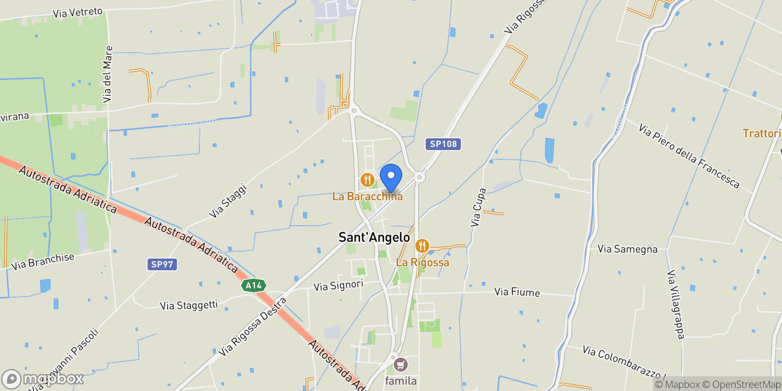 Map showing Gatteo, Emilia-Romagna, Italy.