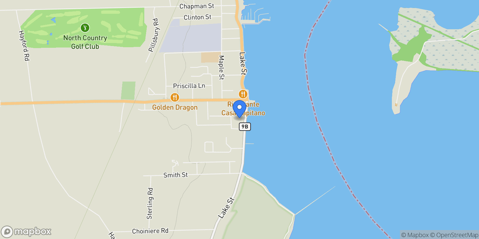 Map showing 250 Lake Street , Rouses Point, NY 12979, Rouses Point, New York, United States.