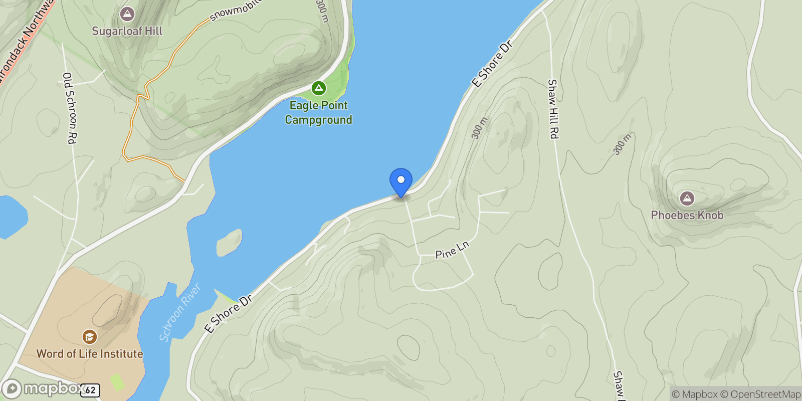 Map showing 55 Lakeview Drive , Horicon, NY 12808, Adirondack, New York, United States.