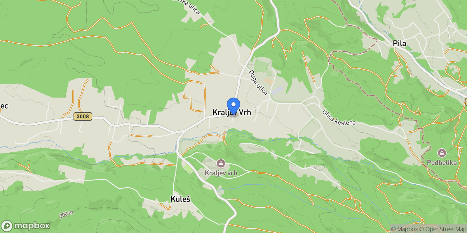 Map showing Kraljev Vrh, Zagreb County, Croatia.