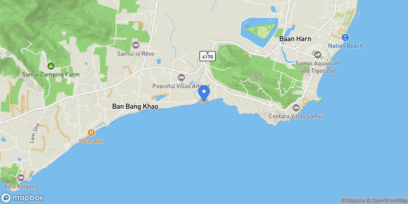 Map showing 4, 3, Tambon Na Mueang, Amphoe Ko Samui, Chang Wat Surat Thani 84140, Thailand, Koh Samui, Surat Thani, Thailand.