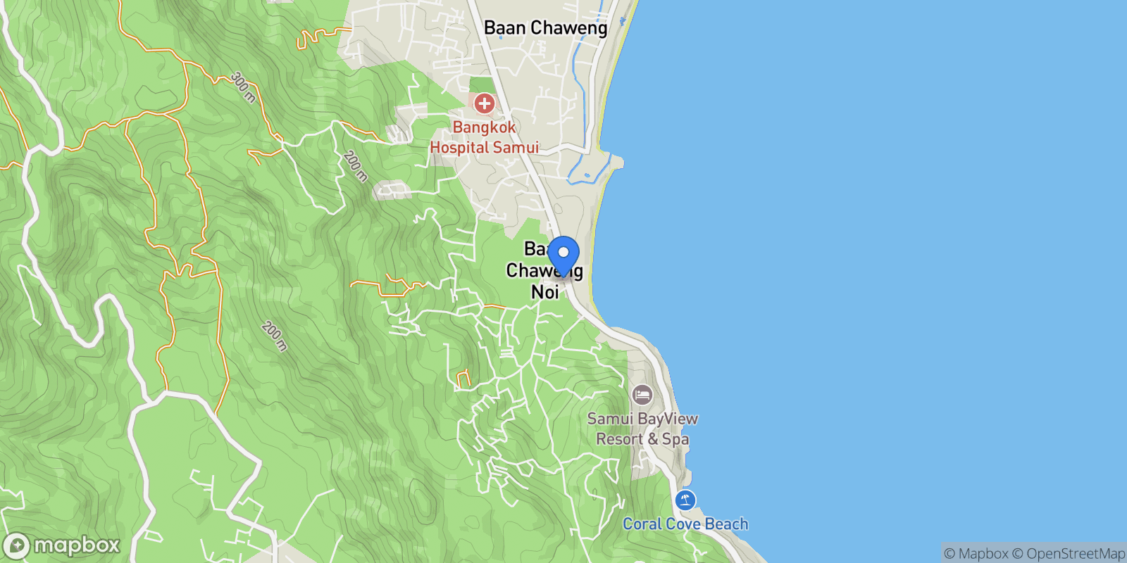 Map showing 4/20 Moo3 Chaweng Noi -Main Road, ตำบล บ่อผุด อำเภอเกาะสมุย สุราษฎร์ธานี 84320, Thailand, Koh Samui, Surat Thani, Thailand.