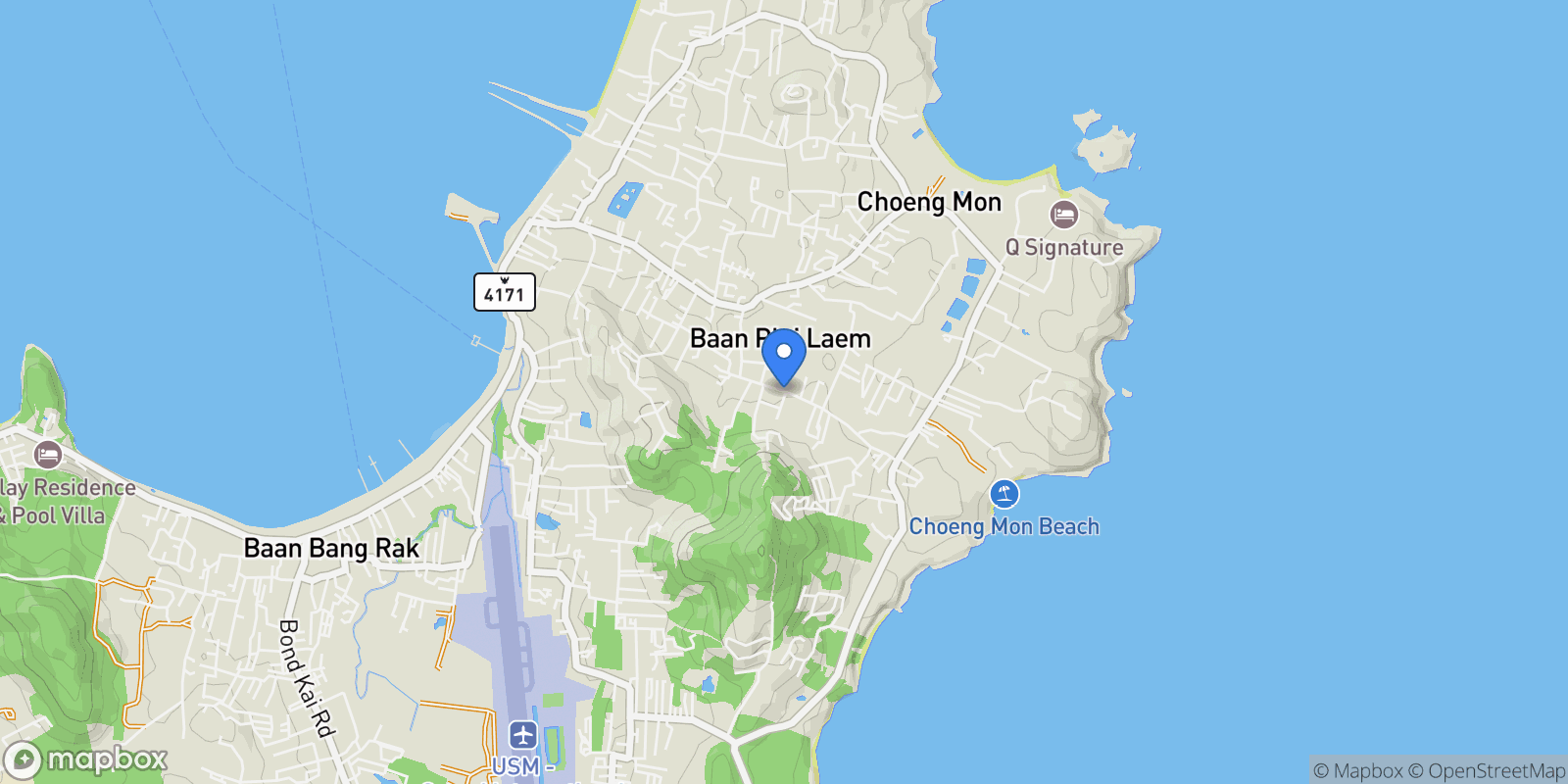 Map showing Plai Laem Soi 8, Tambon Bo Put, Amphoe Ko Samui, Chang Wat Surat Thani 84320, Thailand, Koh Samui, Surat Thani, Thailand.