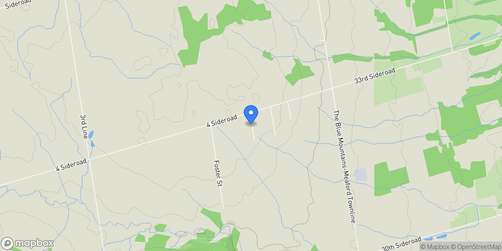 Map showing 108 Ridgecrest Lane, Meaford, ON N0H 2P0, Meaford, Ontario, Canada.