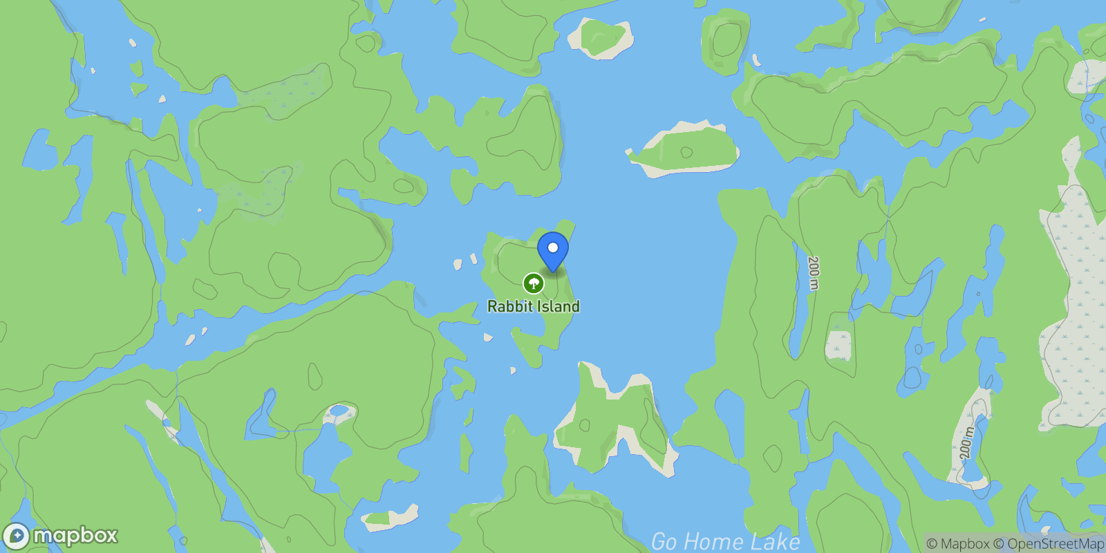 Map showing 520 Is 80 Go Home Lake, Georgian Bay, ON P0C 1H0, Georgian Bay, Ontario, Canada.