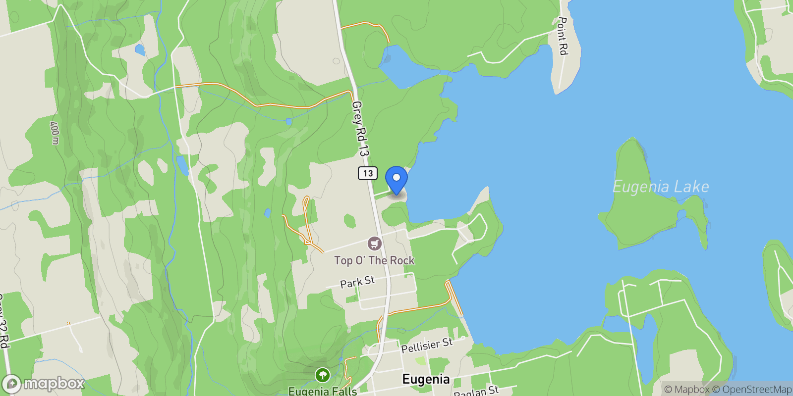 Map showing 194457 Grey 13 Road, Grey Highlands, ON N0C 1E0, Flesherton, Ontario, Canada.