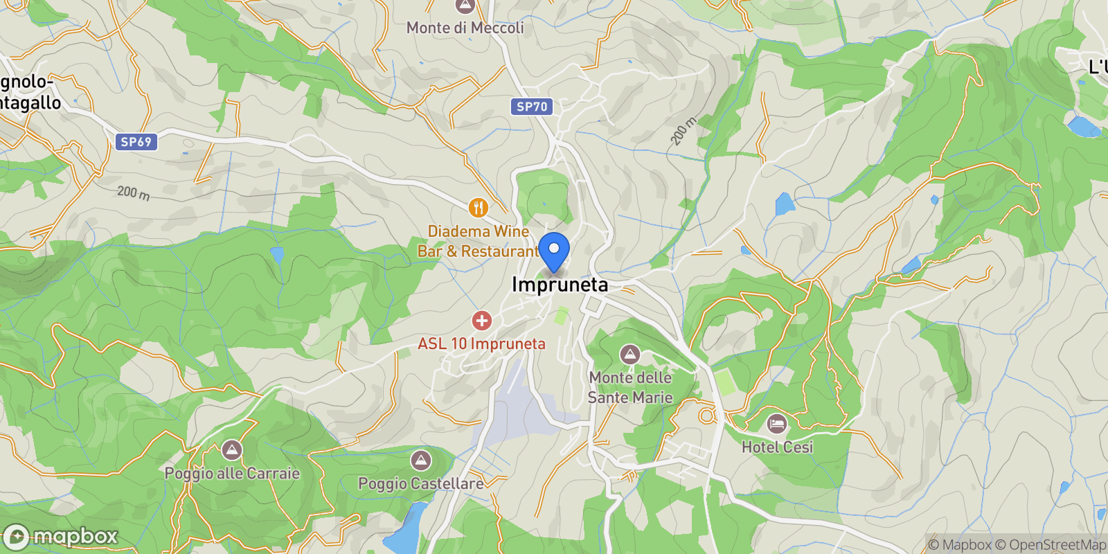 Map showing 50023 Impruneta, Metropolitan City of Florence, Italy, Impruneta, Tuscany, Italy.