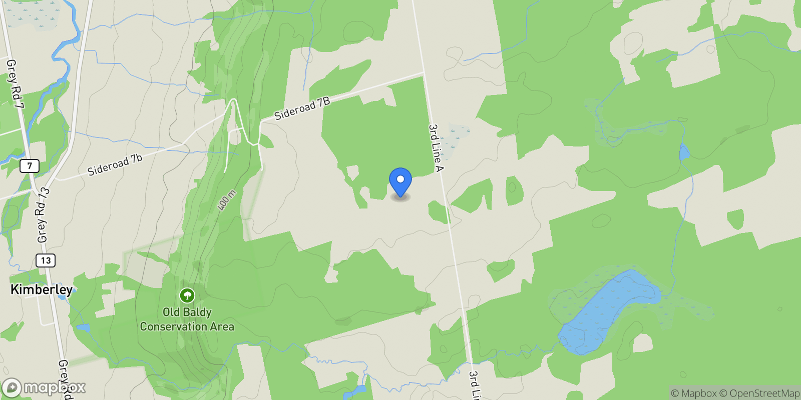 Map showing 315298 3rd Line A, Grey Highlands, ON N0C 1E0, Grey Highlands, Ontario, Canada.