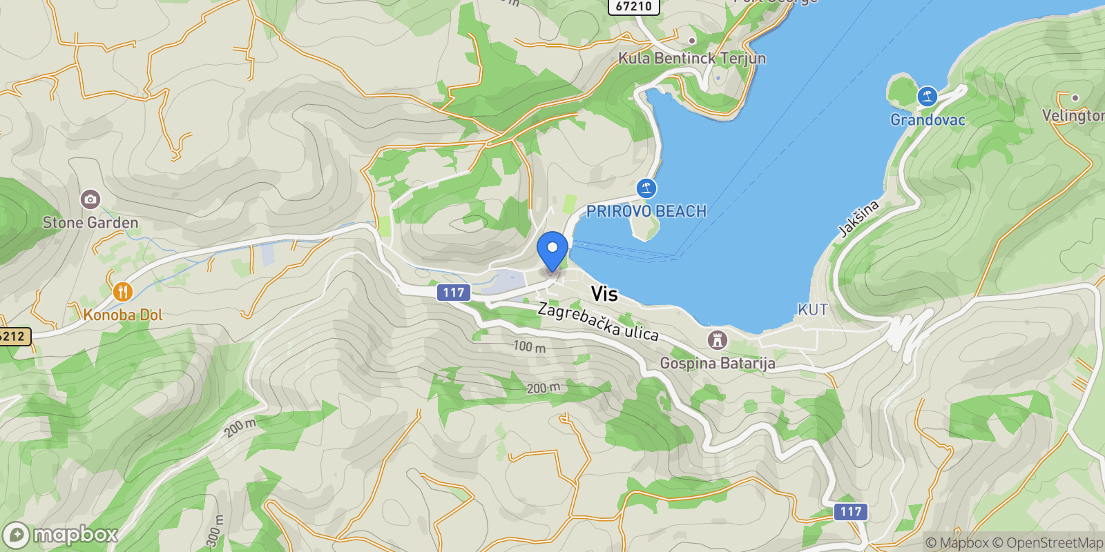 Map showing Vis, Croatia, Vis, Split-Dalmatia County, Croatia.