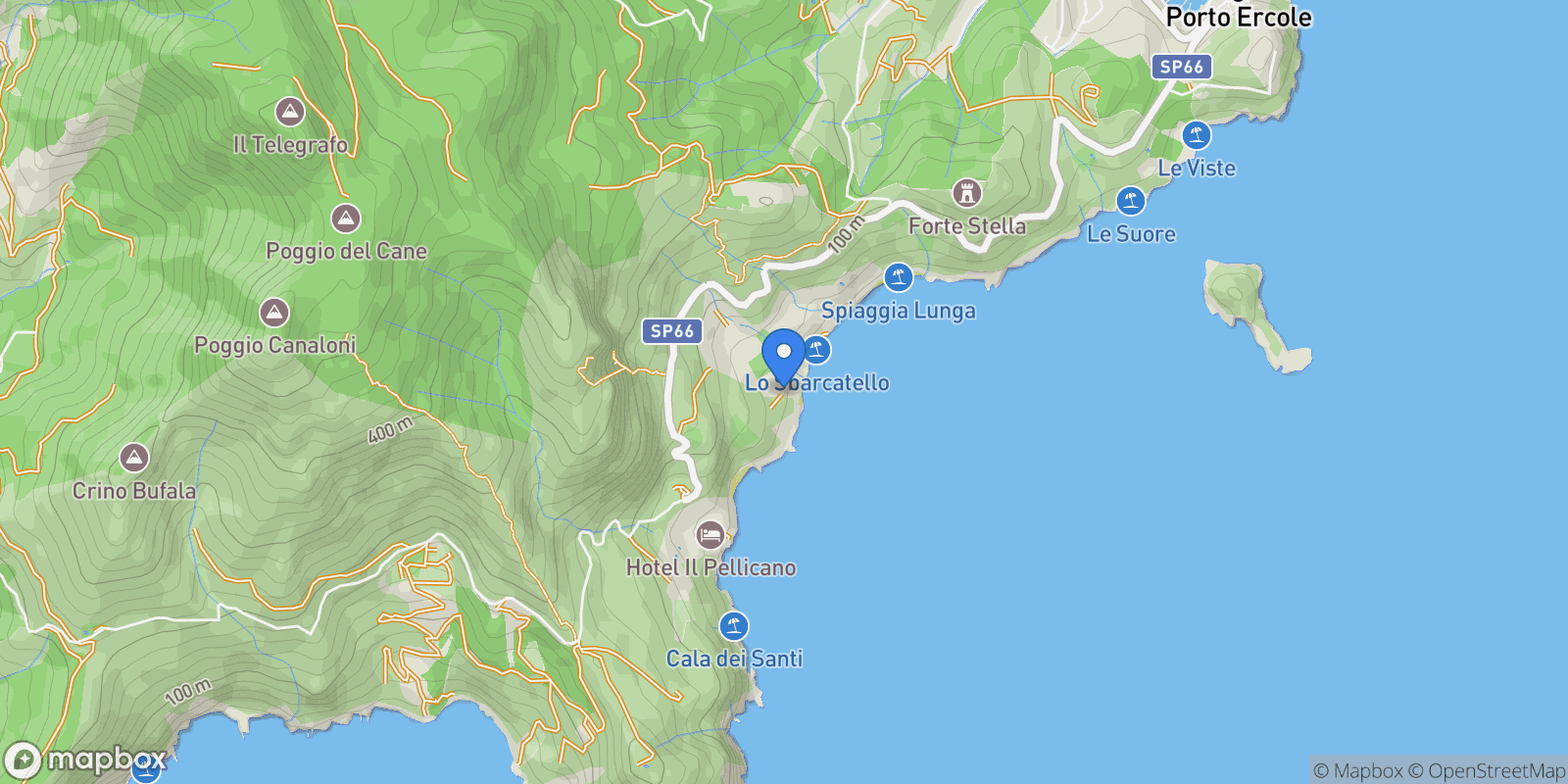 Map showing Lo Sbarcatello, Province of Grosseto, Italy, Lo Sbarcatello, Tuscany, Italy.