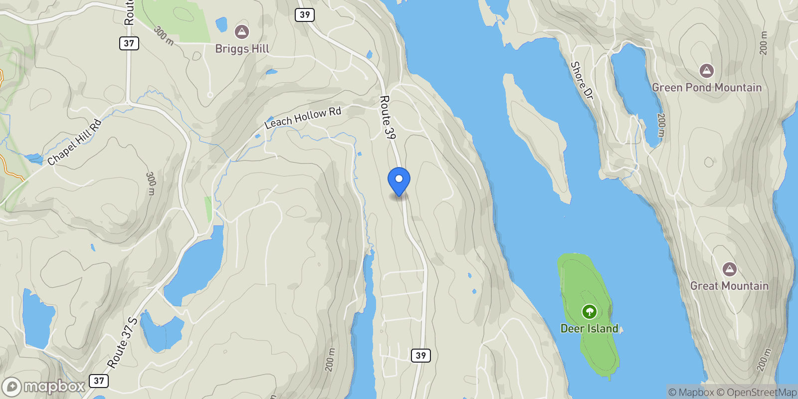 Map showing Rte 39 South, State Route, Sherman, CT 06784, Sherman, Connecticut, United States.