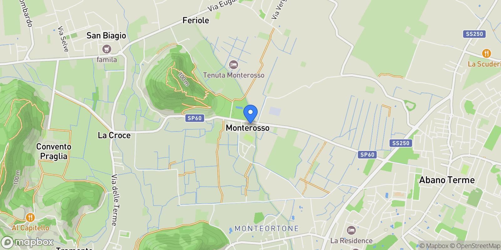 Map showing Via Appia Monterosso, Monteortone, Veneto, Italy.