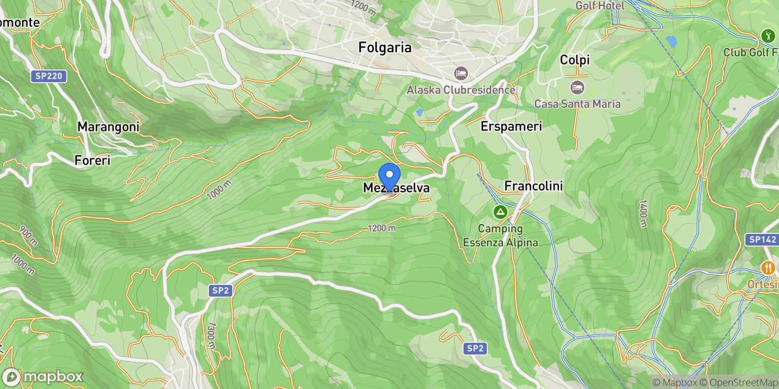Map showing Mezzaselva, Trentino-South Tyrol, Italy.
