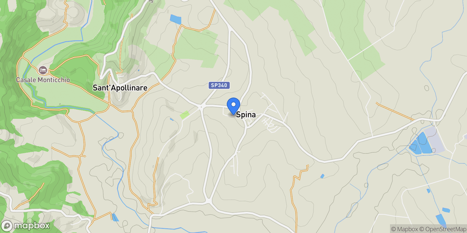 Map showing Spina PG, Italy, Spina, Umbria, Italy.