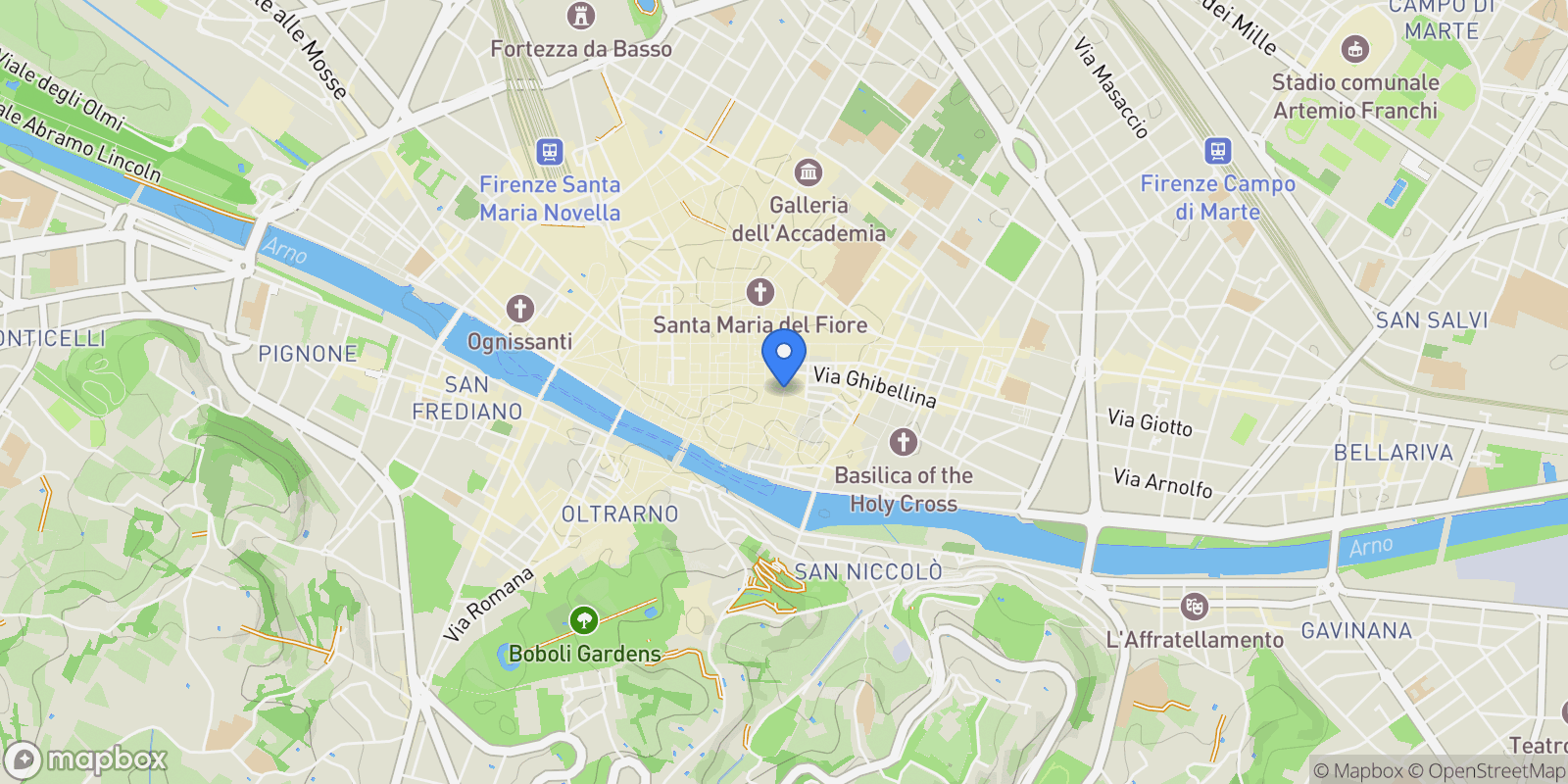 Map showing Florence, Metropolitan City of Florence, Italy, Florence, Tuscany, Italy.