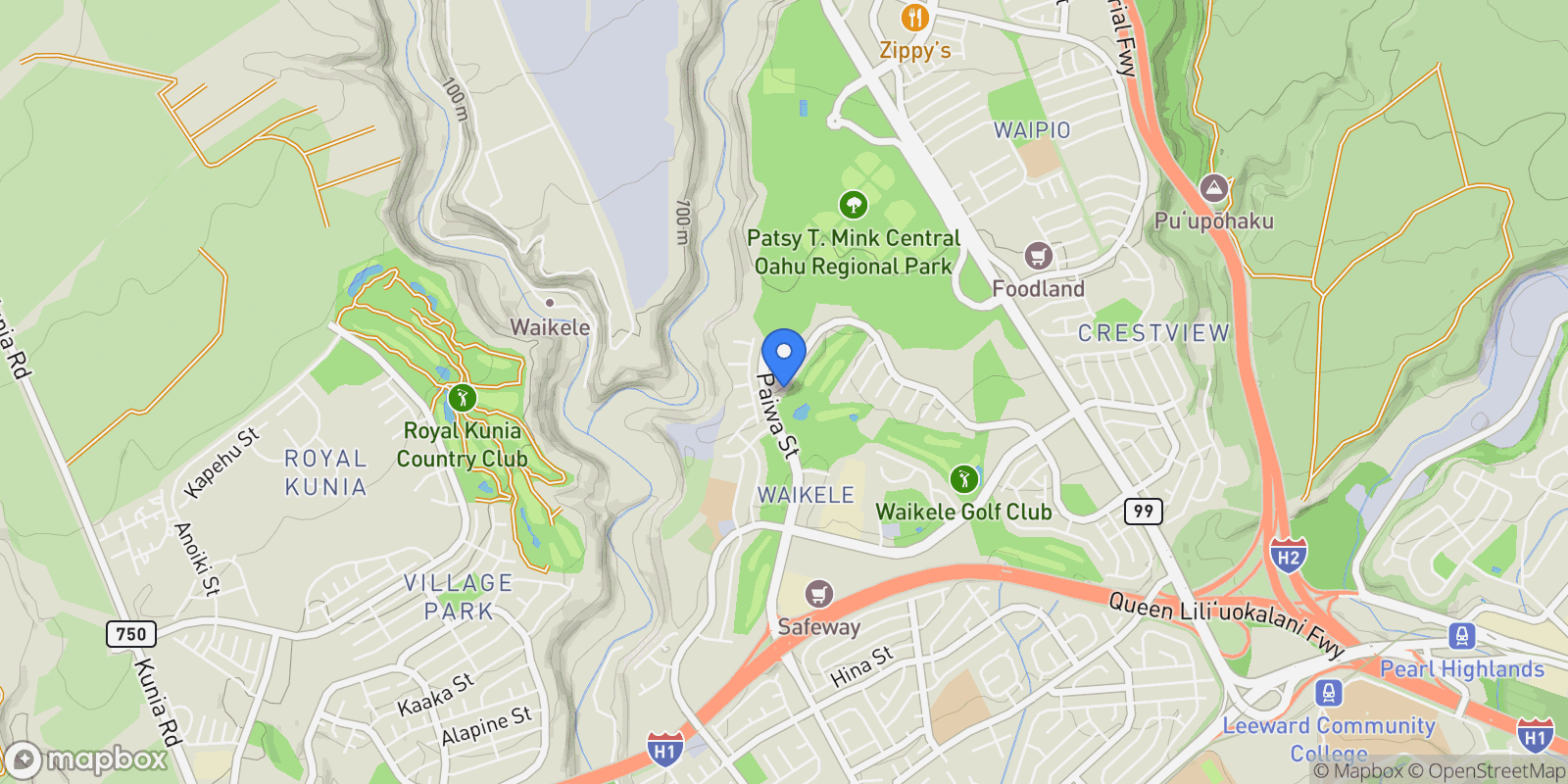 Map showing 94-509 Lumiauau Street, Waipahu, HI 96797, Waipahu, Hawaii, United States.