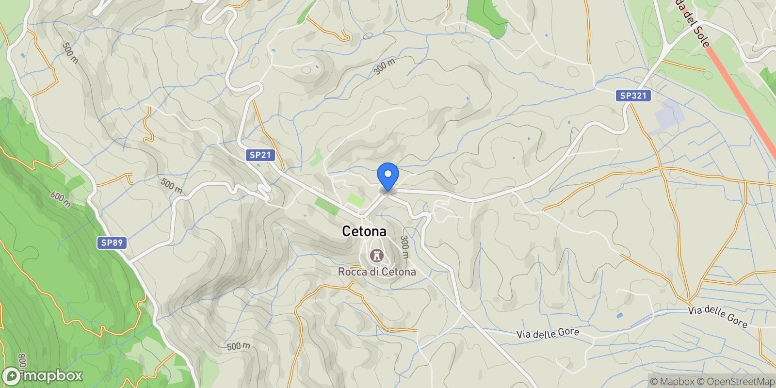 Map showing 53040 Cetona, Province of Siena, Italy, Cetona, Tuscany, Italy.