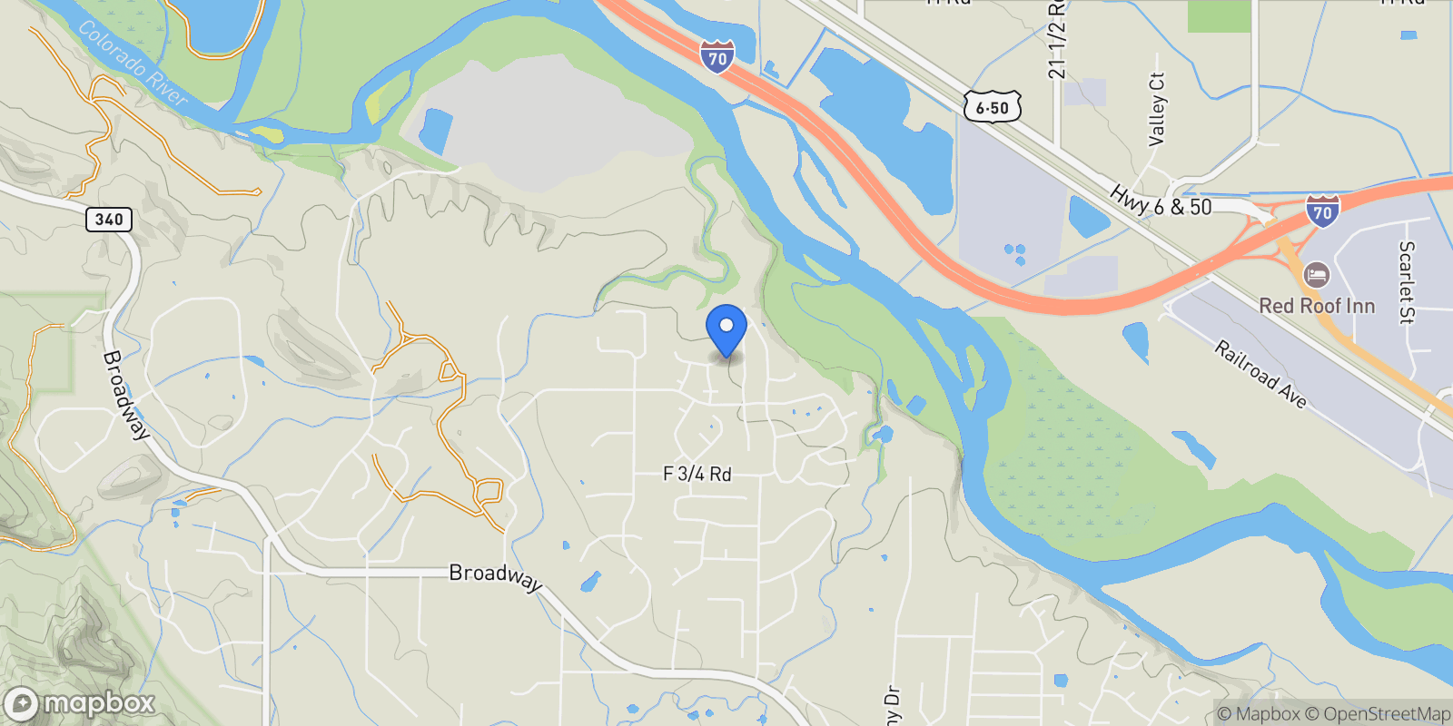 Map showing 714 Malachi Street, Grand Junction, Colorado, United States.