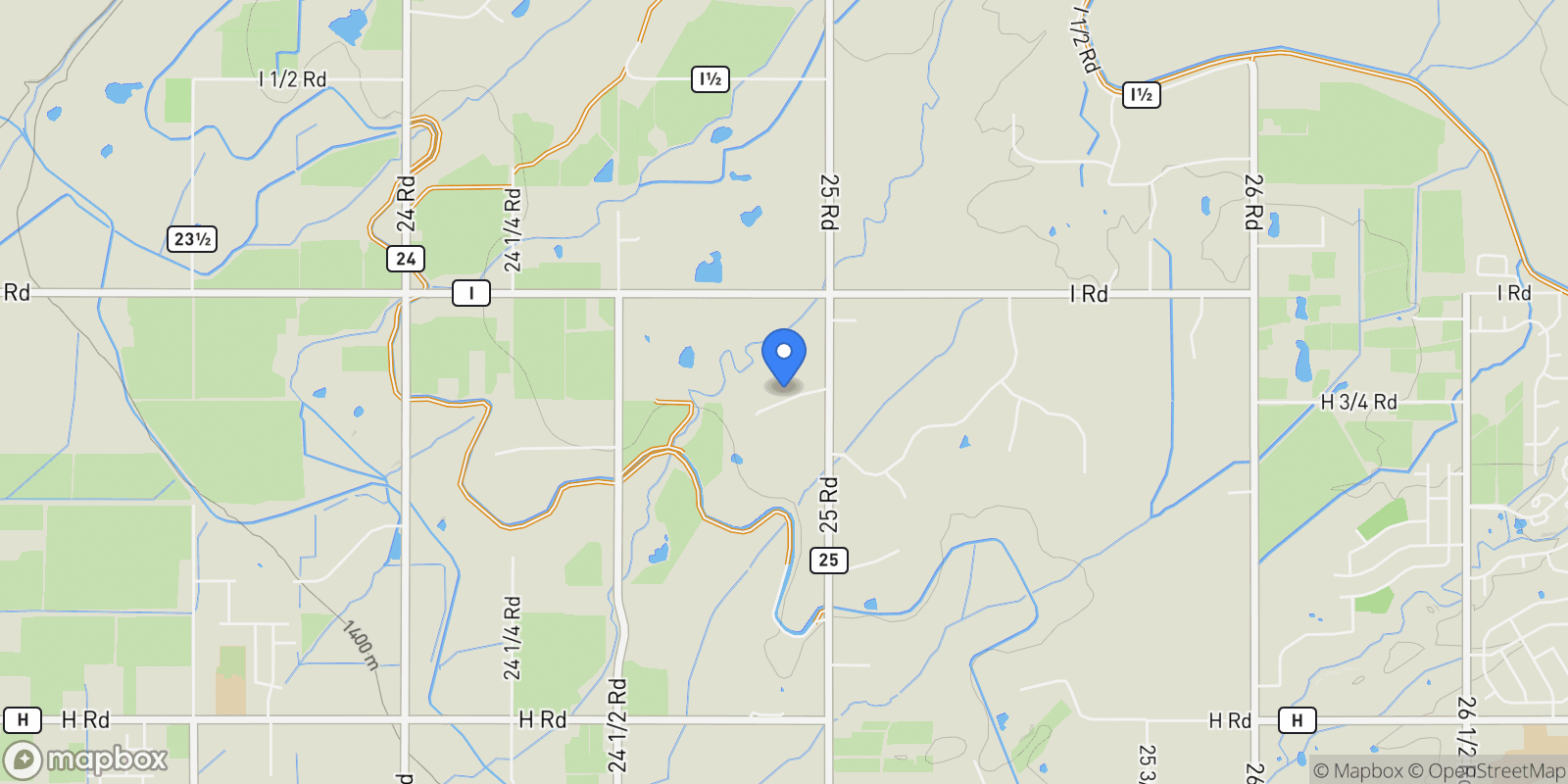Map showing 2492 Sage Run Court, Grand Junction, Colorado, United States.