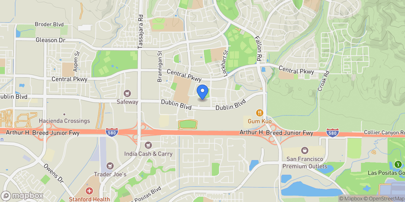 Map showing 3290 Maguire Way #101 , Dublin, CA 94568, Dublin, California, United States.