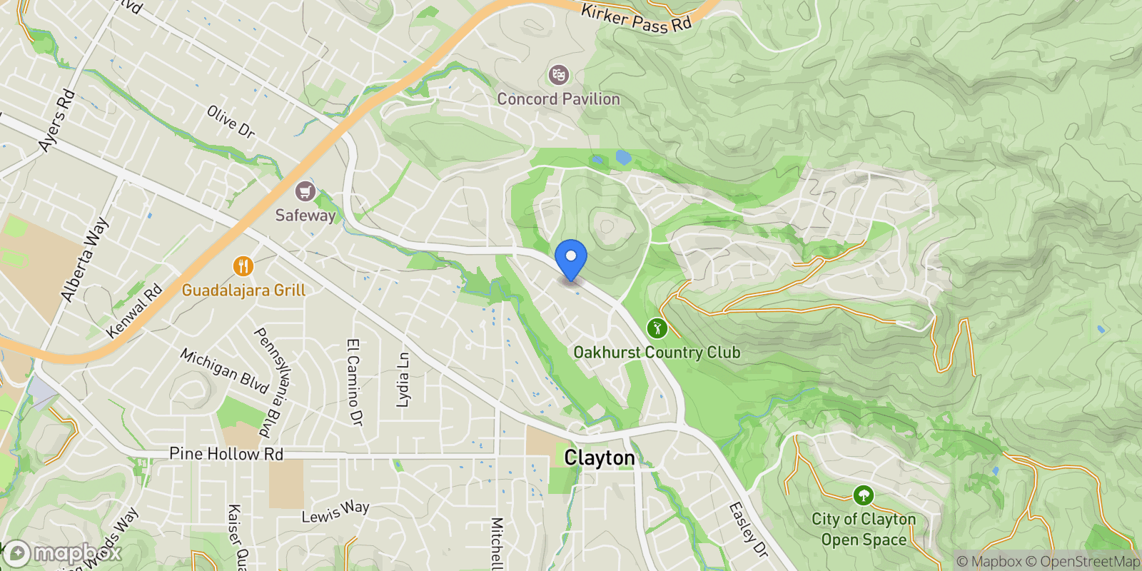 Map showing 337 Saclan Terrace , Clayton, CA 94517, Clayton, California, United States.