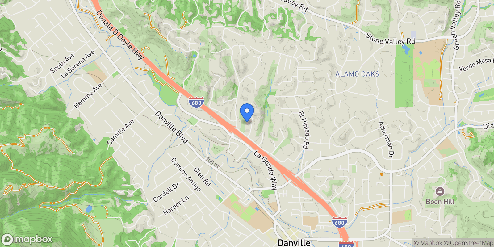Map showing 413 Shirlee Drive , Danville, CA 94526, Danville, California, United States.
