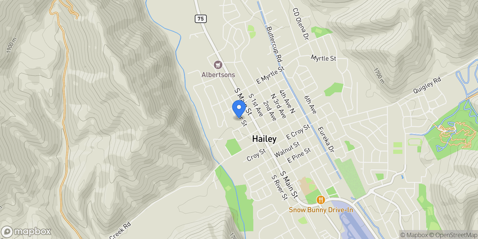 Map showing 317 N River St #5, Ketchum, Idaho, United States.