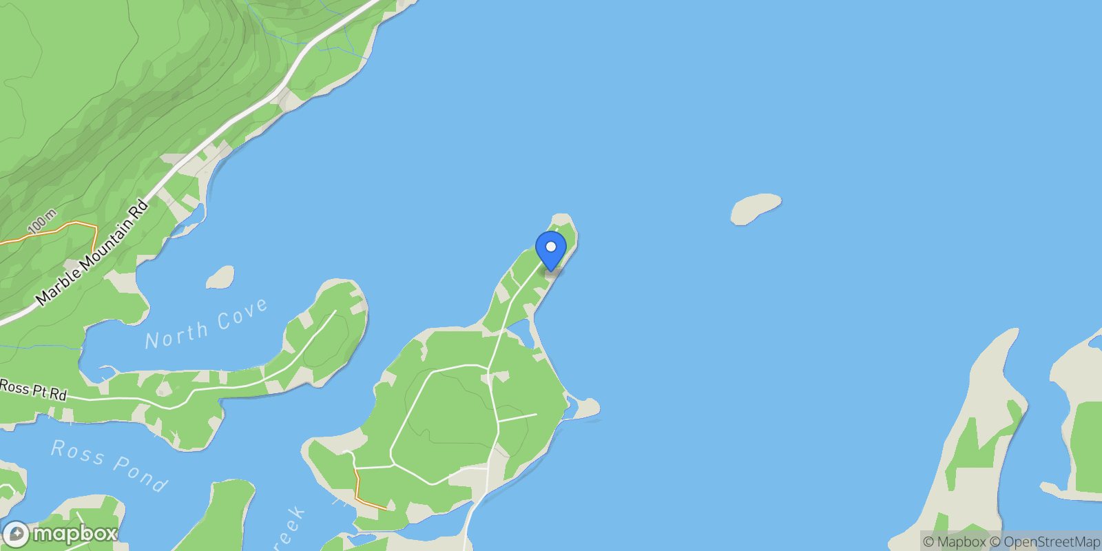 Map showing 1114 Mackenzie Point Road, West Bay Marshes, NS B0E 3K0, River Denys, Nova Scotia, Canada.