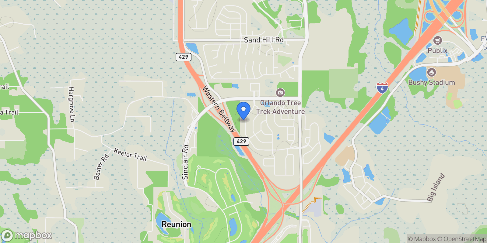 Map showing 7716 Fairfax, Kissimmee, Florida, United States.
