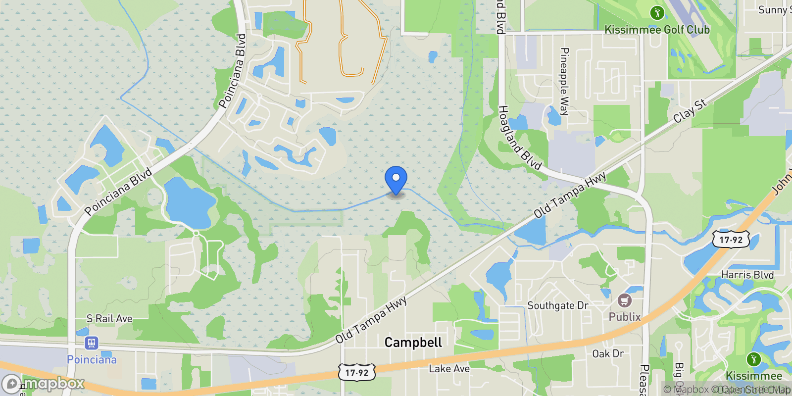 Map showing 2429 Shanti Drive, KISSIMMEE, FL 34746, Kissimmee, Florida, United States.