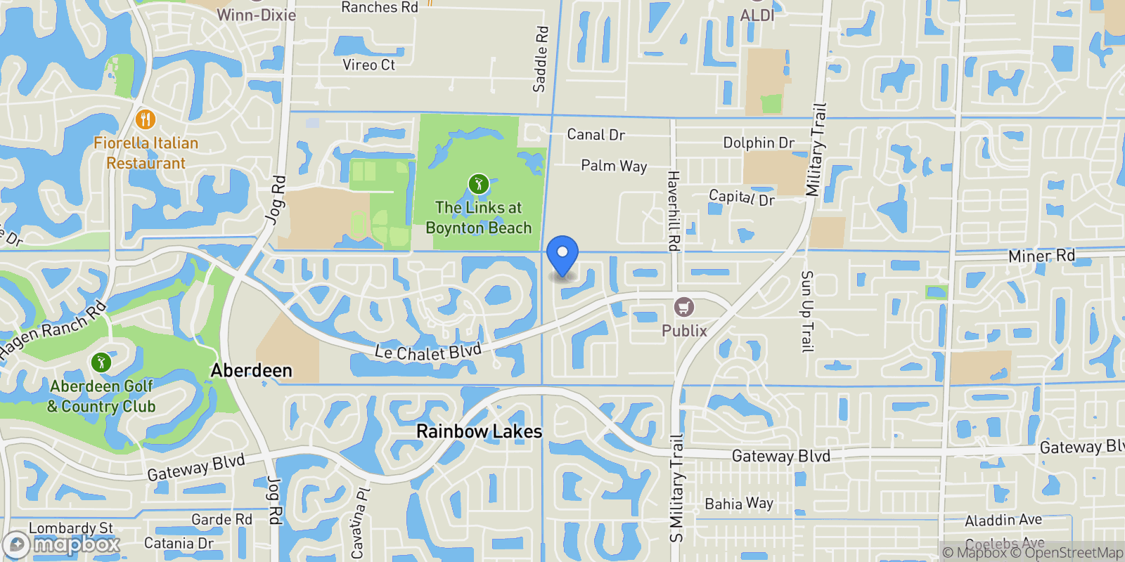 Map showing 8113 Rose Marie Cir, Boynton Beach, Florida, United States.