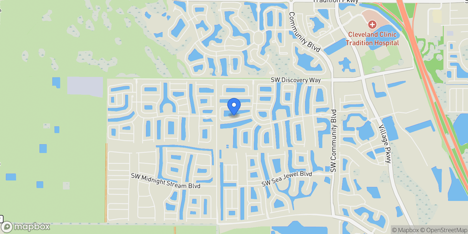 Map showing 11904 SW Sailfish Isles Way, Port St. Lucie, Florida, United States.