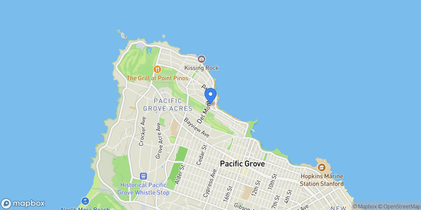 Map showing 859 Balboa Avenue, Pacific Grove, California, United States.