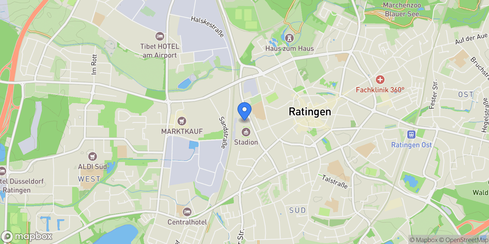 Map showing 40 Ratingen, Germany, Ratingen, North Rhine-Westphalia, Germany.