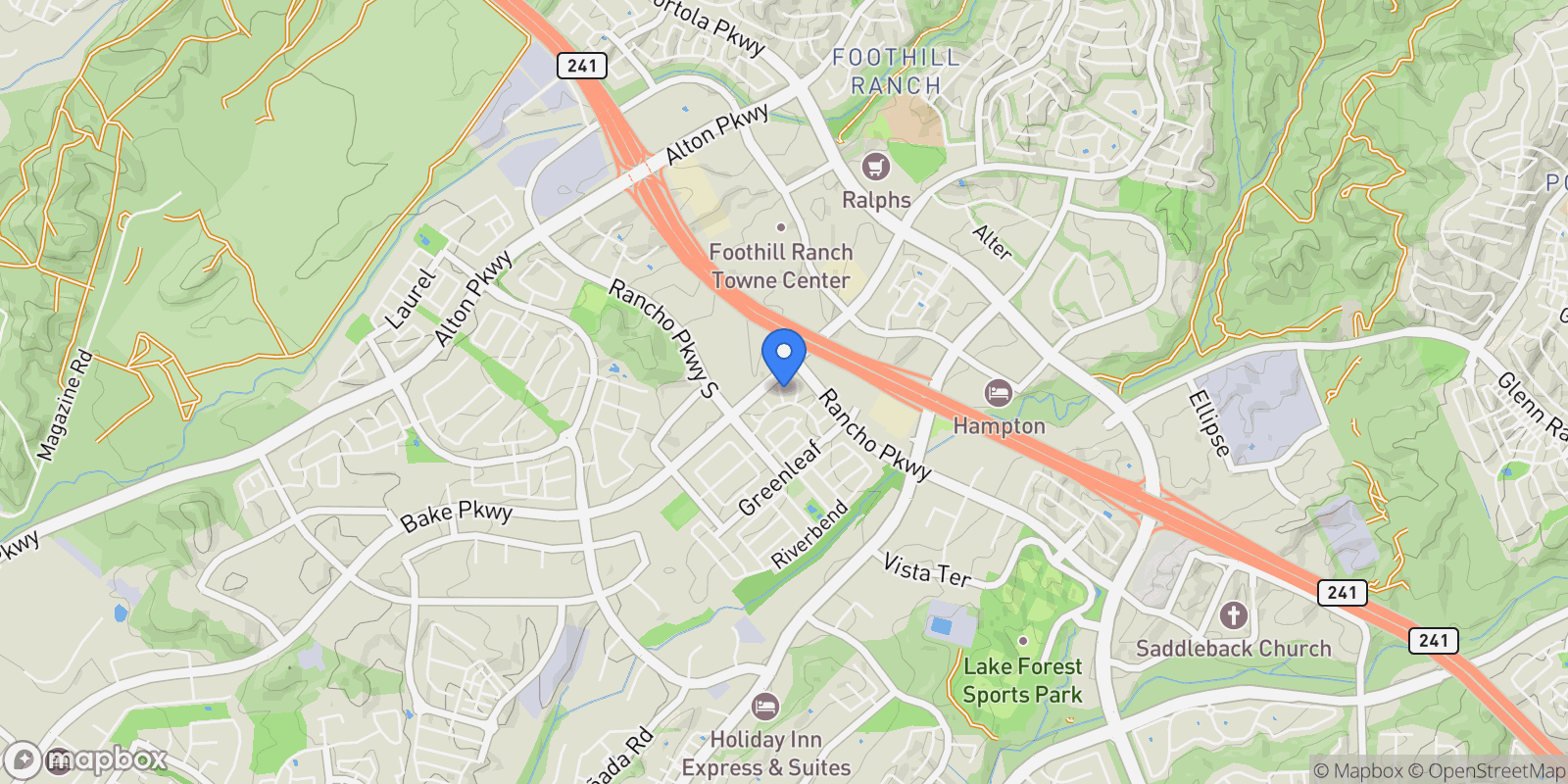Map showing 120 Chapman, Lake Forest, California, United States.