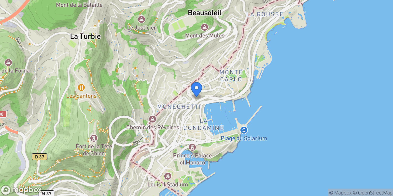 Map showing Monaco, Monaco.