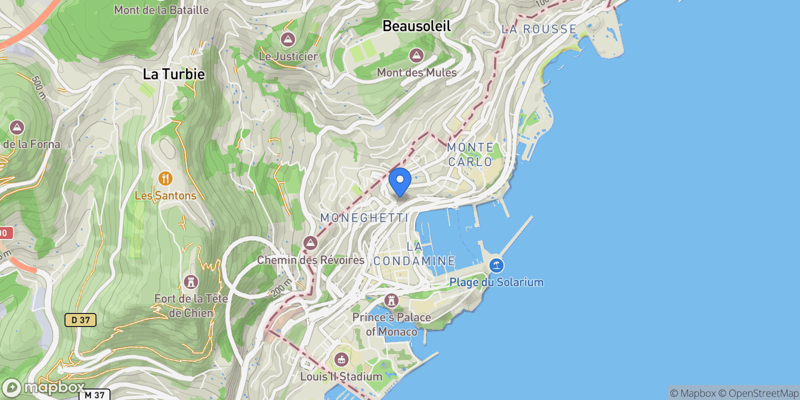 Map showing Monaco, Monaco.