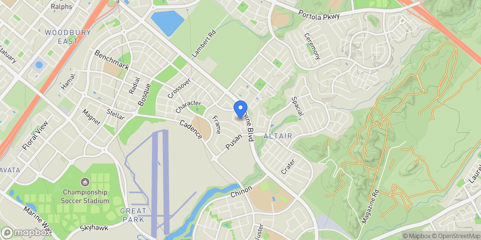 Map showing 204 Stage, Irvine, California, United States.