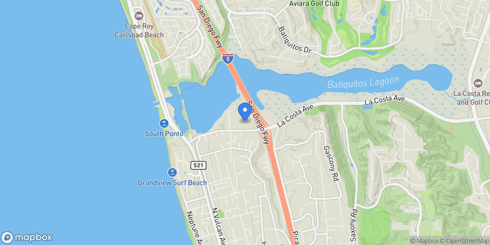Map showing 2061 E Pearl Street, Encinitas, California, United States.
