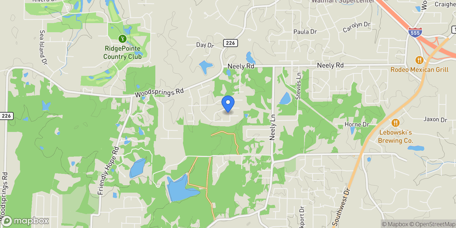 Map showing 3521 Farmington Drive, Jonesboro, AR 72404, Jonesboro, Arkansas, United States.