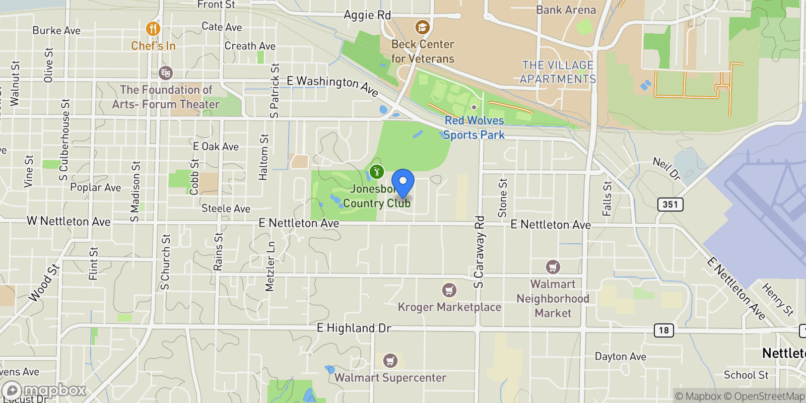Map showing 1202 Cardinal, Jonesboro, AR 72401, Jonesboro, Arkansas, United States.