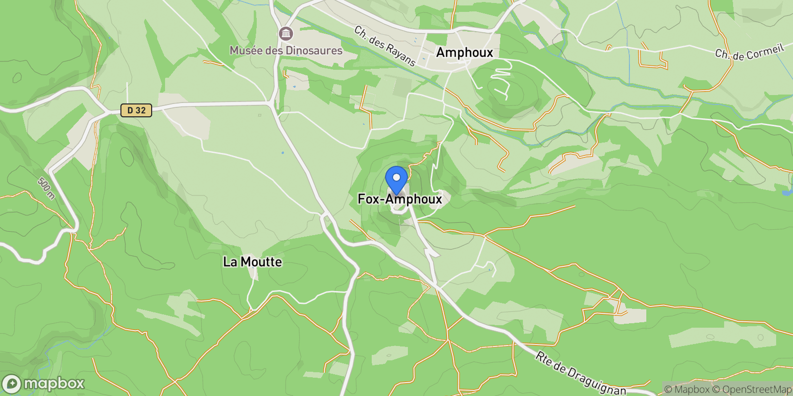 Map showing Provence Alpes Cote d'Azur, Fox-Amphoux, Provence-Alpes-Côte d'Azur, France.