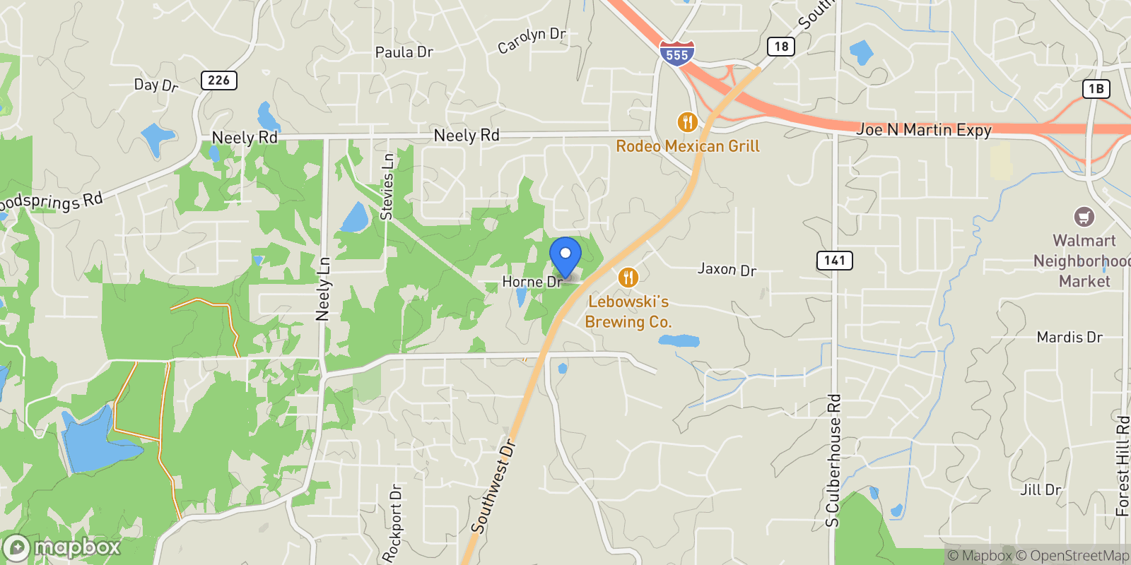 Map showing 5 Horne, Jonesboro, AR 72404, Jonesboro, Arkansas, United States.