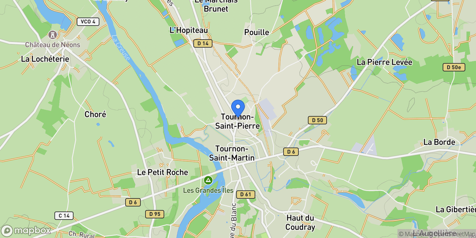 Map showing Centre Val de Loire, Tournon-Saint-Pierre, Centre-Val de Loire, France.